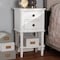 Baxton Studio Audrey Country Cottage Farmhouse White Finished 2-Drawer Nightstand 147-8180 - alternate 8